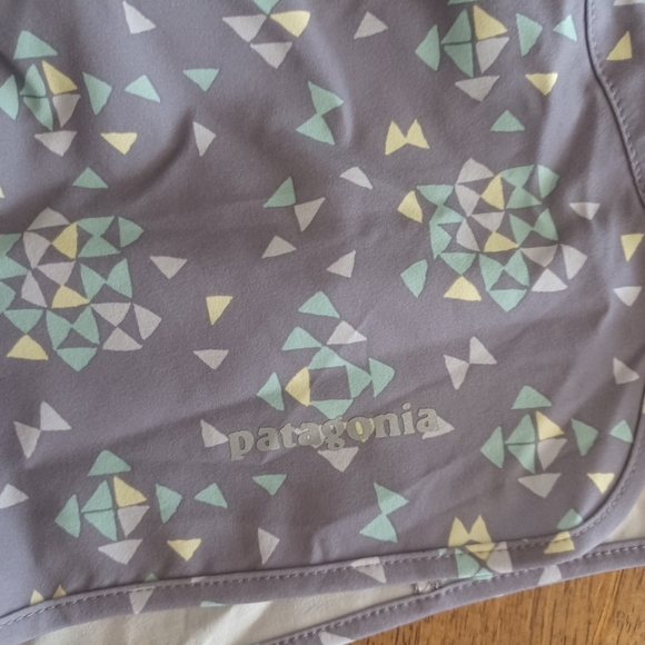 Patagonia Gray and Mint Patterned Shorts - Picture 3 of 10